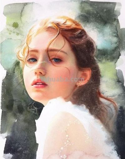 这组美女画，用水用色一流！ - 图画吧TUHUABA