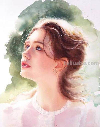 这组美女画，用水用色一流！ - 图画吧TUHUABA