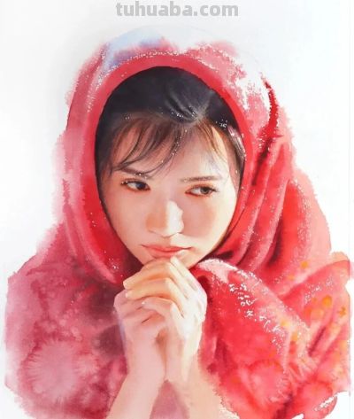 这组美女画，用水用色一流！ - 图画吧TUHUABA