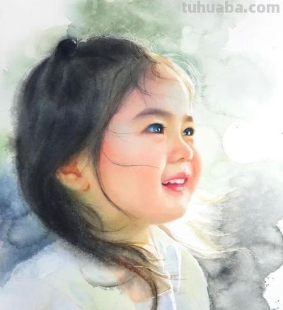 这组美女画，用水用色一流！ - 图画吧TUHUABA