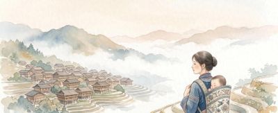 AI水彩插画｜针脚藏母爱，背扇寄深情 - 今日头条