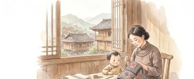 AI水彩插画|针脚藏母爱,背扇寄深情 - 今日头条 AI水彩插画|针脚藏母爱,背扇寄深情 - 图画吧TUHUABA