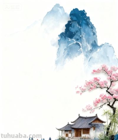 水彩画/远山桃花相映成趣! - 今日头条 水彩画/远山桃花相映成趣! - 图画吧TUHUABA