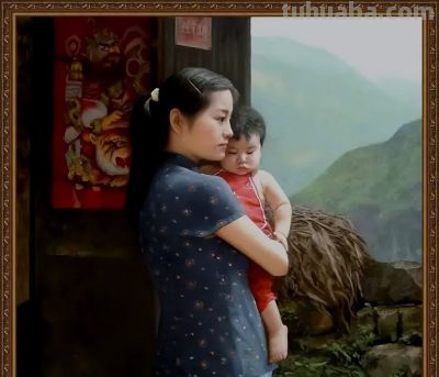 油画中的母爱，太唯美了 - 图画吧TUHUABA