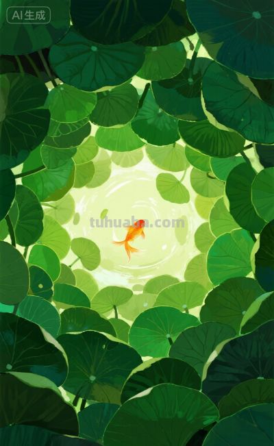 插画／一尾小金鱼的夏天 - 图画吧TUHUABA