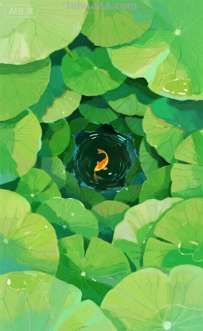 插画／一尾小金鱼的夏天 - 图画吧TUHUABA