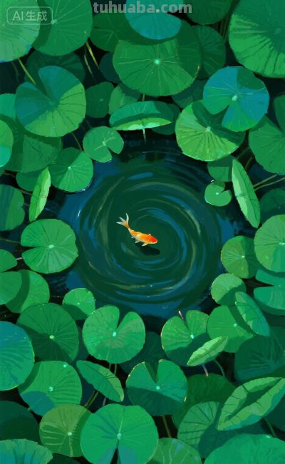 插画／一尾小金鱼的夏天 - 图画吧TUHUABA