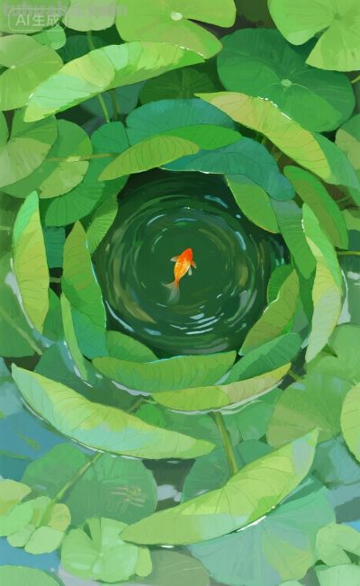 插画／一尾小金鱼的夏天 - 图画吧TUHUABA