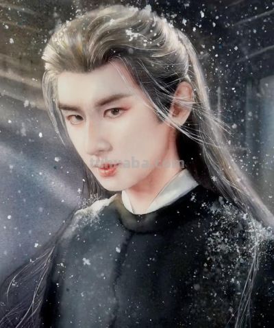 水彩笔下的罗云熙、成毅、刘亦菲，完全是天选古人从画里走出来吧 - 图画吧TUHUABA