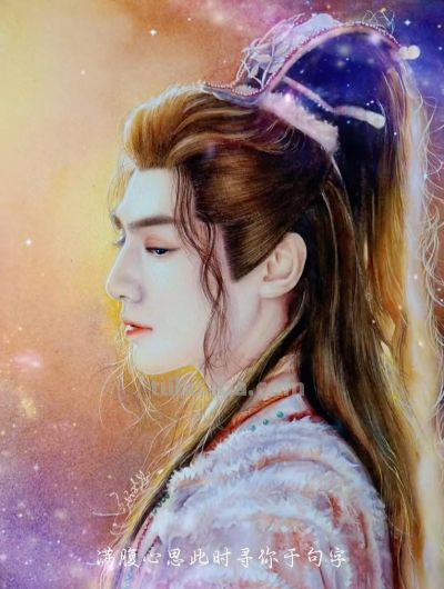 水彩笔下的罗云熙、成毅、刘亦菲，完全是天选古人从画里走出来吧 - 图画吧TUHUABA