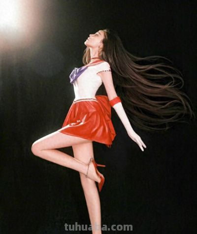 娜扎cos火野丽封神！这套二次元穿搭，把漫画感焊在身上 - 图画吧TUHUABA