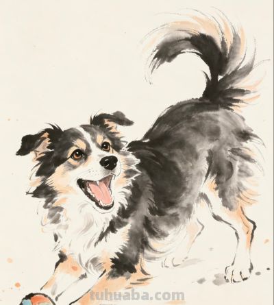 一笔一墨 勾勒狗狗百态温情瞬间丨小画拾光分享 - 图画吧TUHUABA