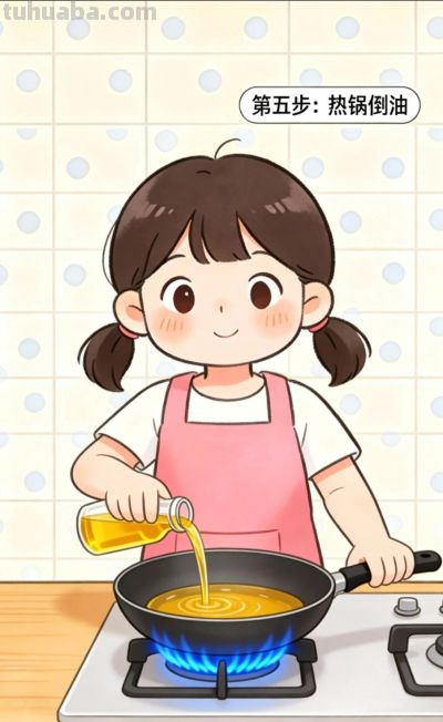 跟着漫画学做菜—西红柿炒鸡蛋 - 图画吧TUHUABA