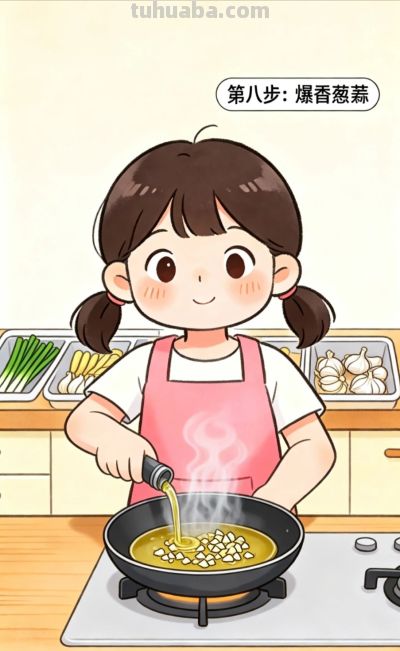跟着漫画学做菜—西红柿炒鸡蛋 - 图画吧TUHUABA