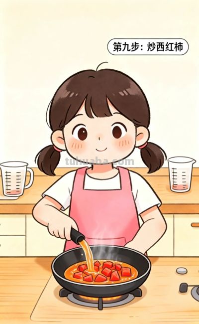 跟着漫画学做菜—西红柿炒鸡蛋 - 图画吧TUHUABA