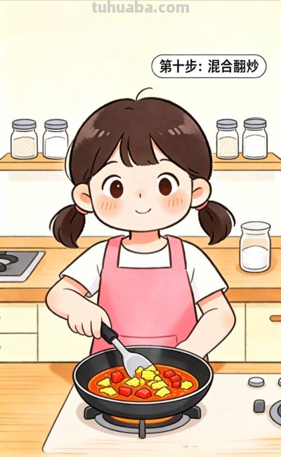 跟着漫画学做菜—西红柿炒鸡蛋 - 图画吧TUHUABA
