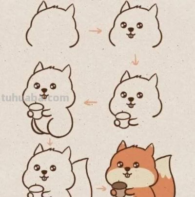 20种超可爱小动物简笔画教程，老师家长收藏！一步一步教会你~ - 图画吧TUHUABA