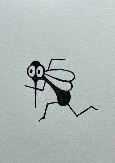 简笔画每日更新之可爱蚊子 - 图画吧TUHUABA