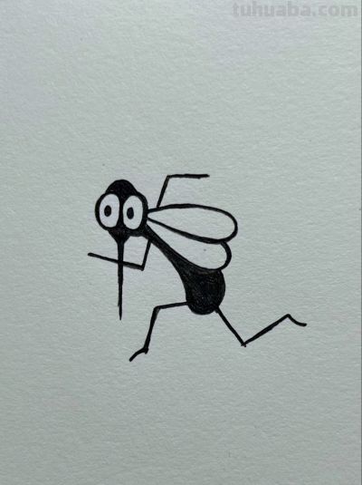 简笔画每日更新之可爱蚊子 - 图画吧TUHUABA