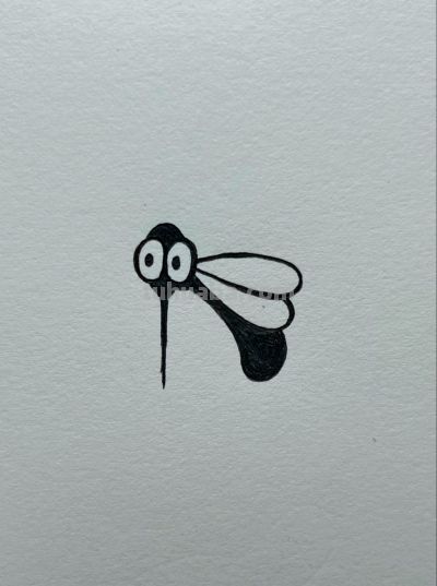 简笔画每日更新之可爱蚊子 - 图画吧TUHUABA