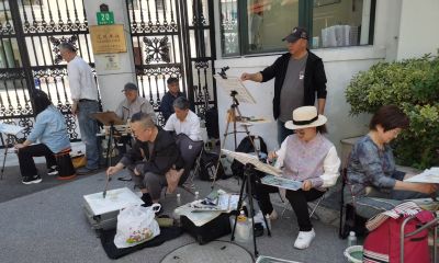 每日一画 | 梧桐影里的高安路 水彩里的上海旧时光·写生高安路18弄 - 图画吧TUHUABA