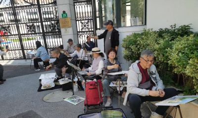 每日一画 | 梧桐影里的高安路 水彩里的上海旧时光·写生高安路18弄 - 图画吧TUHUABA