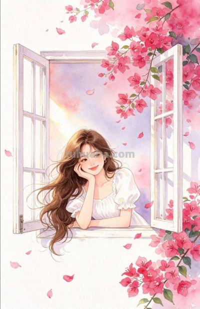 风穿花影 落进窗里 撞进温柔的夏天丨星星蘸糖吃水彩风插画分享 - 今日头条