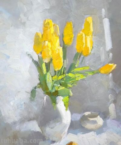 充满光感的花卉油画 | 亚历山大·沙巴德伊 - 图画吧TUHUABA