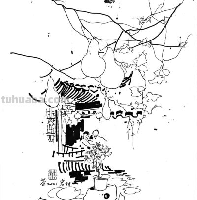 吴冠中速写赏析，每一幅都是艺术品 - 图画吧TUHUABA