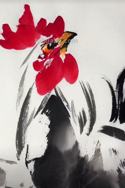 这几幅《大吉图》，画出了公鸡的灵魂 - 图画吧TUHUABA