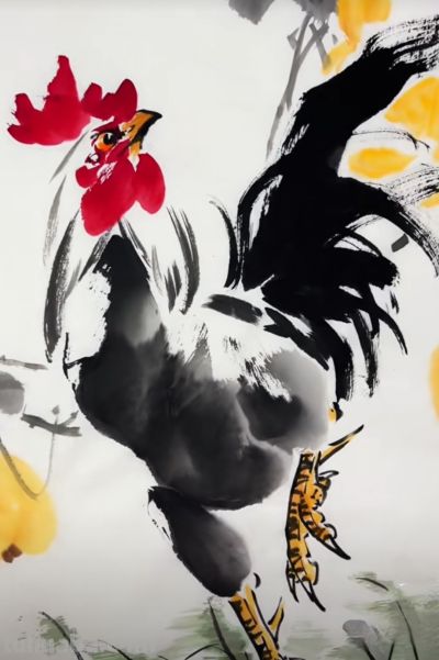 这几幅《大吉图》，画出了公鸡的灵魂 - 图画吧TUHUABA