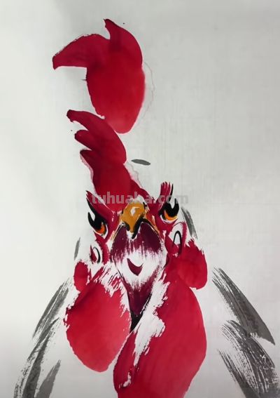 这几幅《大吉图》，画出了公鸡的灵魂 - 图画吧TUHUABA