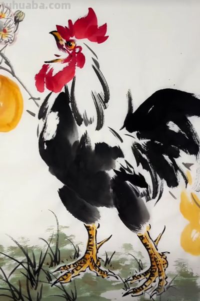这几幅《大吉图》，画出了公鸡的灵魂 - 图画吧TUHUABA