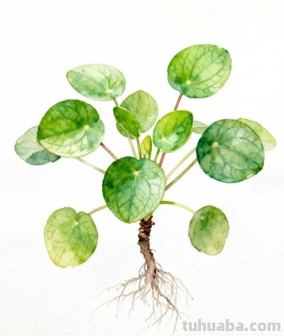 水彩画｜镜面草 - 图画吧TUHUABA