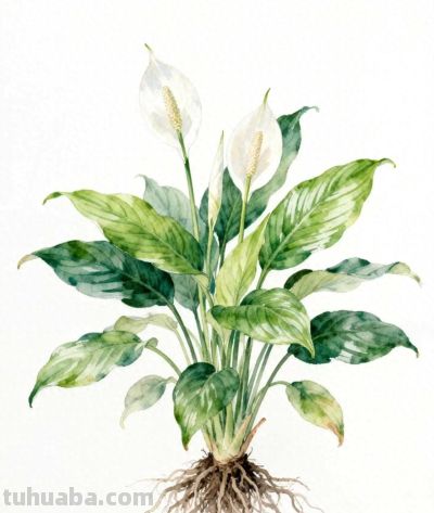 水彩画｜白掌 - 今日头条