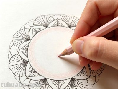 黑白禅绕画+简单彩铅,成品温柔又高级 - 今日头条 黑白禅绕画+简单彩铅,成品温柔又高级 - 图画吧TUHUABA
