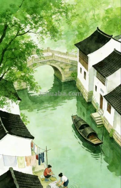 中国风清新水彩插画,江南水乡 - 今日头条 中国风清新水彩插画,江南水乡 - 图画吧TUHUABA