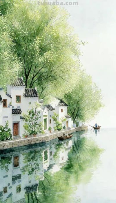 中国风清新水彩插画,江南水乡 - 今日头条 中国风清新水彩插画,江南水乡 - 图画吧TUHUABA