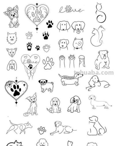 100个动物简笔画线稿，收藏备用 - 图画吧TUHUABA