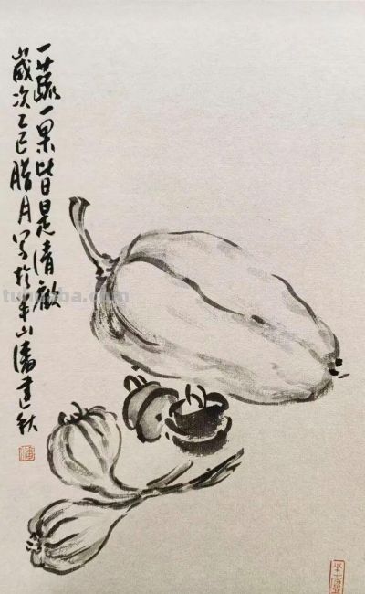 高手在民间：潘建秋笔下的萝卜青菜，为何比龙肉还馋人？ - 图画吧TUHUABA