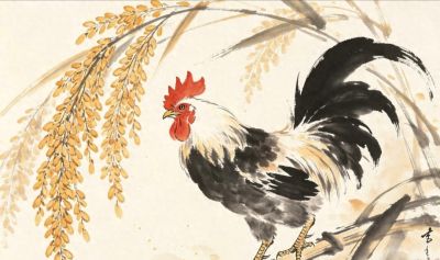雄鸡唱晓 金穗摇风 岁稔年丰万事吉丨小画拾光公鸡国画素材分享 - 今日头条