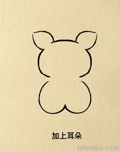 小猪简笔画步骤图 - 图画吧TUHUABA