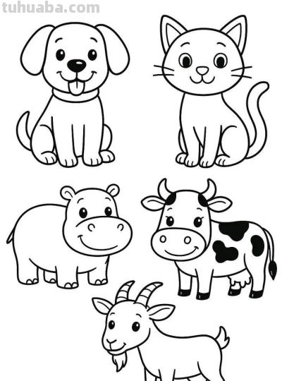 78个小动物简笔画资料图，临摹学画 - 图画吧TUHUABA
