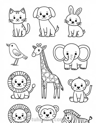 78个小动物简笔画资料图，临摹学画 - 图画吧TUHUABA