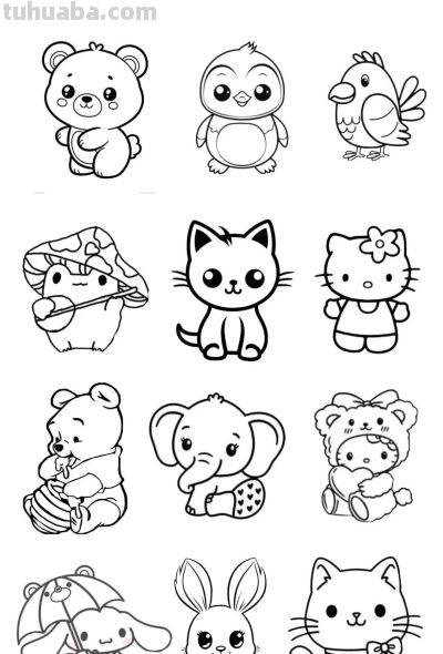 78个小动物简笔画资料图，临摹学画 - 图画吧TUHUABA