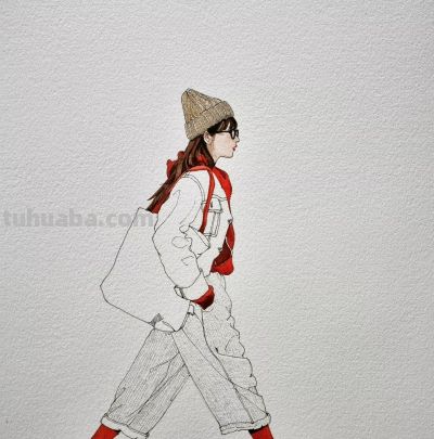 人物淡彩速写，画风治愈松弛 - 图画吧TUHUABA