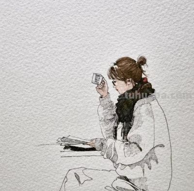 人物淡彩速写，画风治愈松弛 - 图画吧TUHUABA