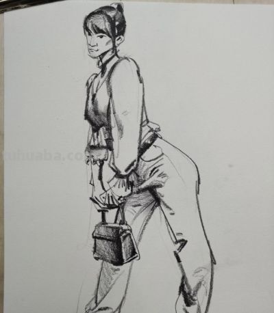 梁生老师速写动态快写作品 - 图画吧TUHUABA
