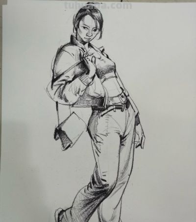 梁生老师速写动态快写作品 - 图画吧TUHUABA