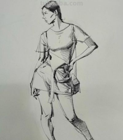 梁生老师速写动态快写作品 - 图画吧TUHUABA
